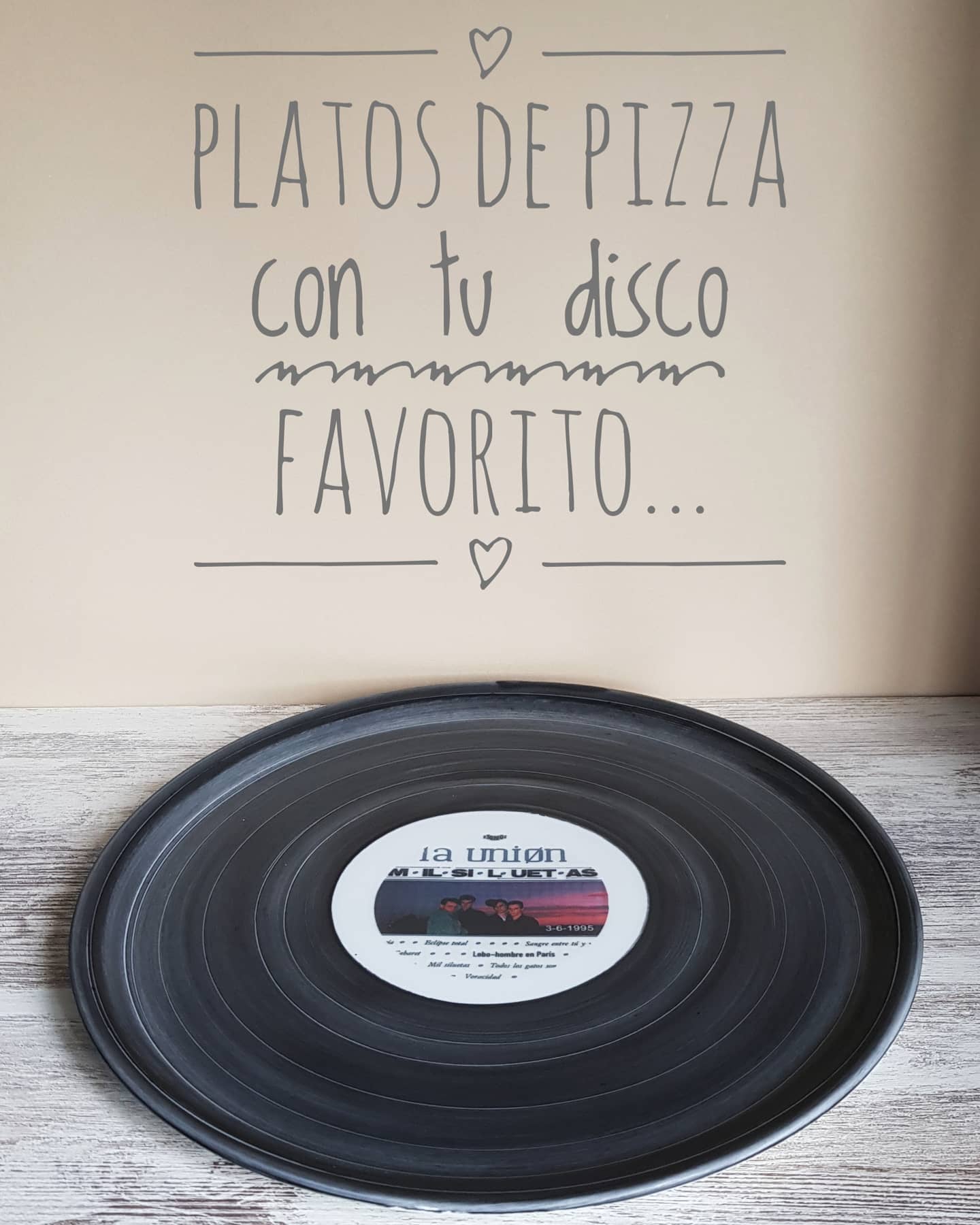 acento ratón o rata bombilla Plato de pizza Disco Vinilo – Eva Espino